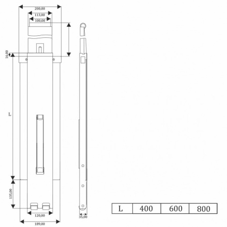 Стойка 600 промежут.