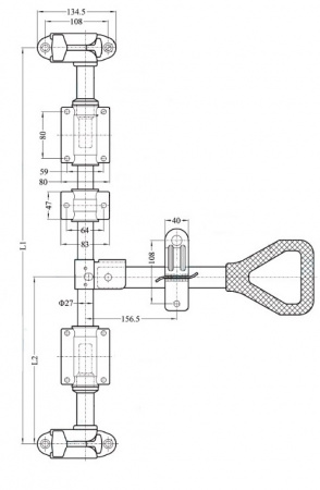 Замок для ворот d27 (ДЕЛЬТА), Россия