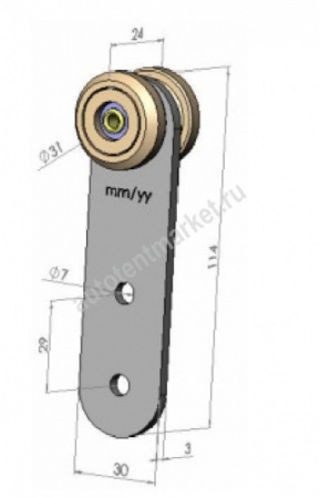 Ролик боковой шторы AUTOCAR
