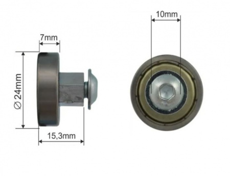 Ролик крыши Edscha 24 мм под болт