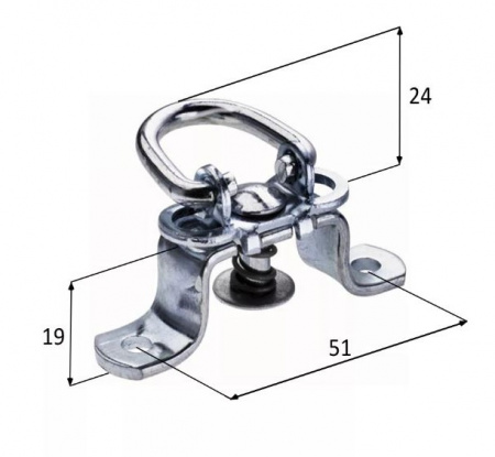 Скоба поворотная колебательная-