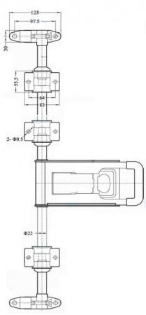 Замок для ворот d22 PUSH-